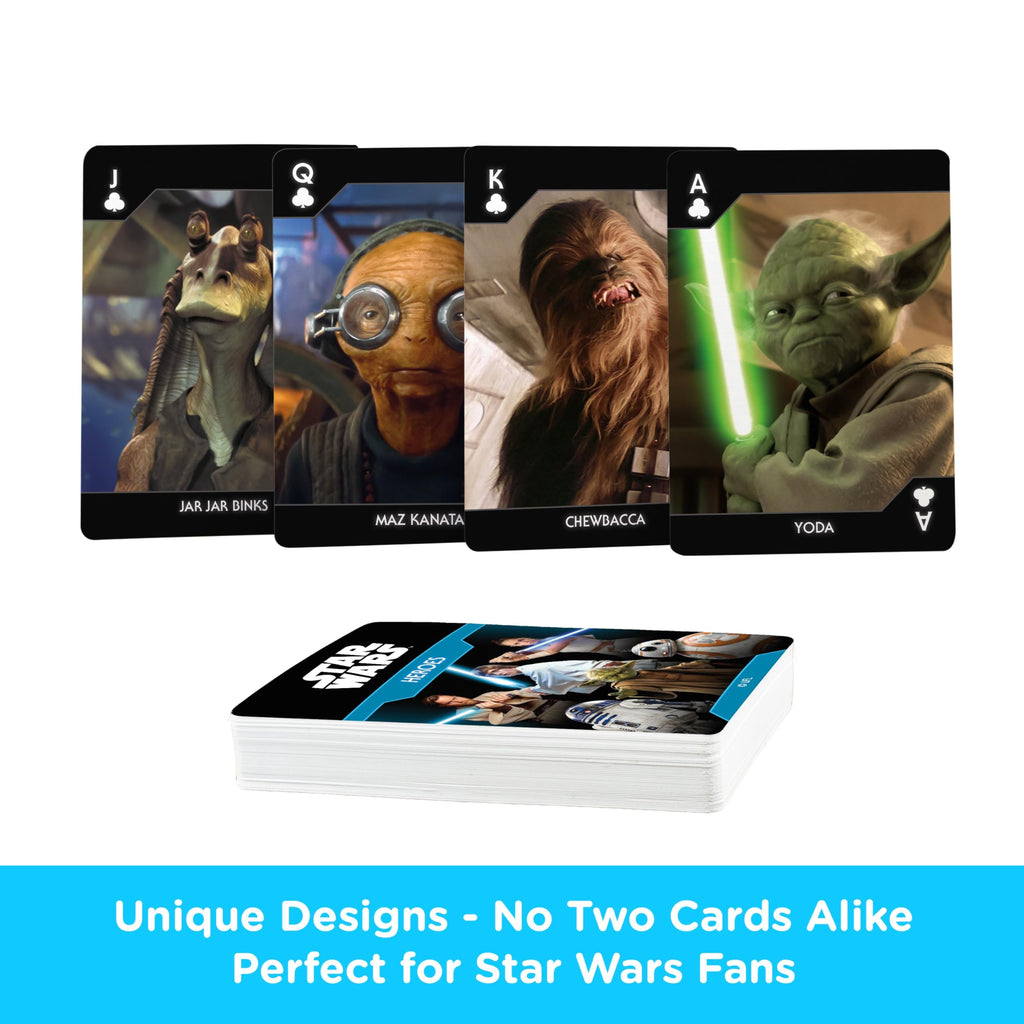 Aquarius Star Wars Light Side Heroes Playing Cards – Officially Licensed Poker Deck with Linen Finish