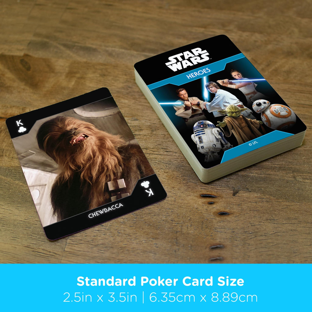 Aquarius Star Wars Light Side Heroes Playing Cards – Officially Licensed Poker Deck with Linen Finish