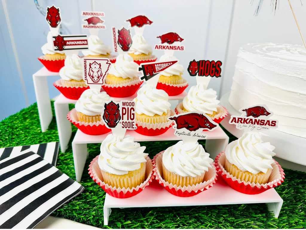 Arkansas Razorbacks Cupcake Toppers (24 Pack) – PartyKandy Game Day & Graduation Decorations