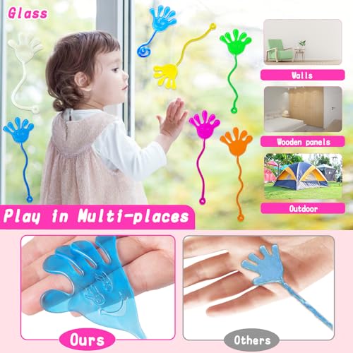 Armaytoy 28-Pack Glow in the Dark Sticky Hands – Party Favors, Piñata Fillers, Classroom Prizes