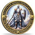 Armor of God Christian Challenge Coin - Ephesians 6:11 - Single Coin with Protective Case