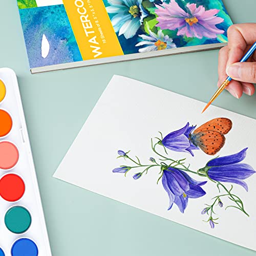 AROIC 65-Piece Watercolor Paint Set – 36 Colors, 10 Brushes, 3 Water Brush Pens, 16-Sheet Pad