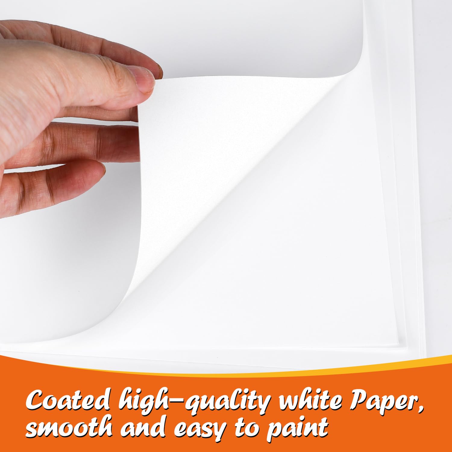 AROIC Finger Paint Paper Pad, 70 Sheets 11.8 x 15.7 Inches - Heavyweight Non-Absorbent Art Paper for Toddlers, Kids - Safe for Finger Painting, Crayons, Watercolor, Markers