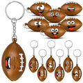 Arrowbash 12 Pack Mini Stress Ball Keychains - Sport Face Design Stress Relief Squeeze Balls for Keychain, Party Favors, Team Gifts (Football)