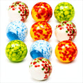 ARSUK Handmade Glass Marbles - Set of 10 Large 1-Inch Dotted Shooter Marbles for Games and Décor