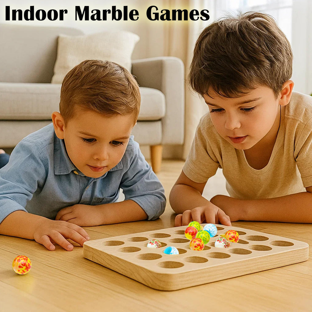 ARSUK Handmade Glass Marbles - Set of 10 Large 1-Inch Dotted Shooter Marbles for Games and Décor