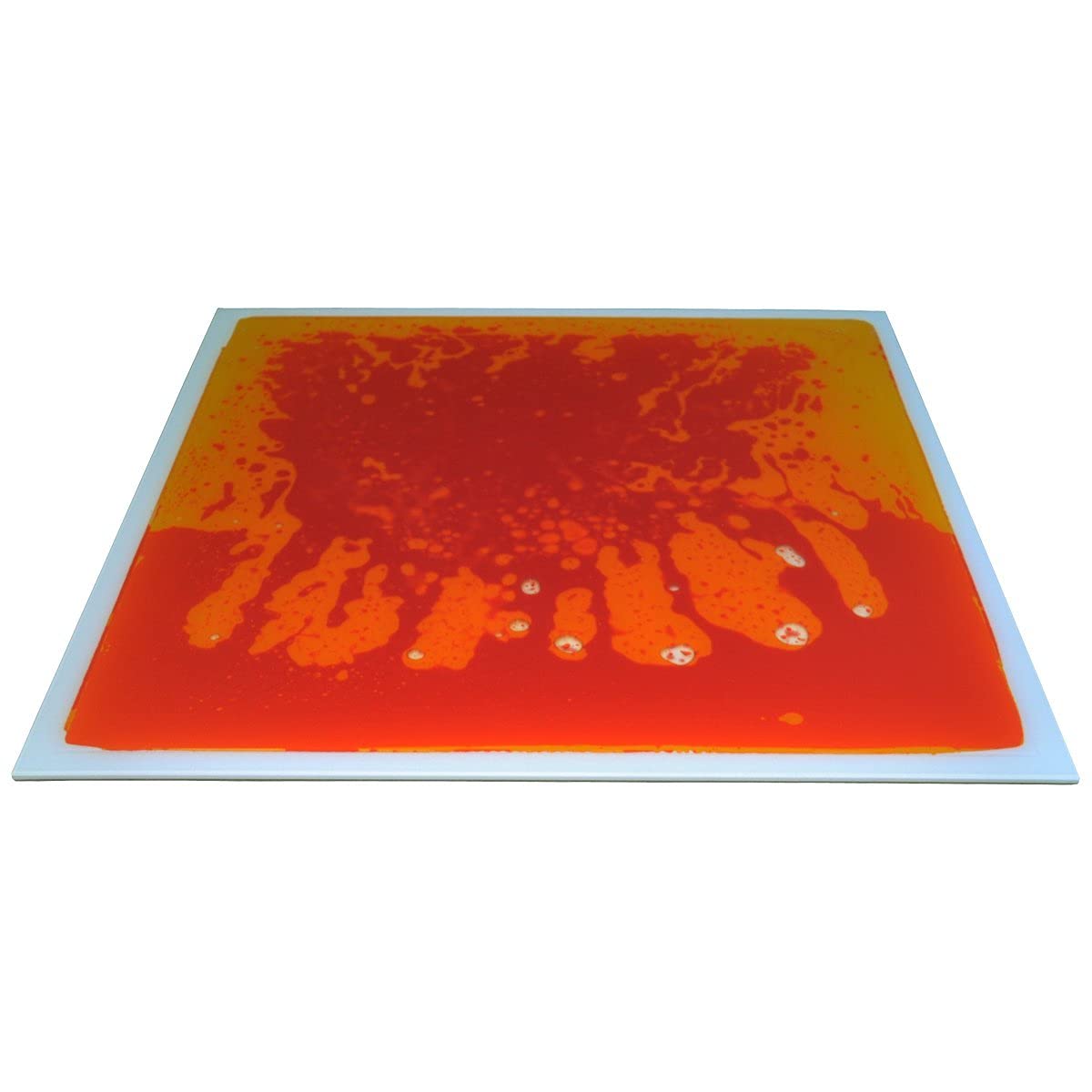 Art3d Liquid Fusion Floor Tile - 11.8" Square Yellow-Red - Non-Toxic Sensory Play Mat