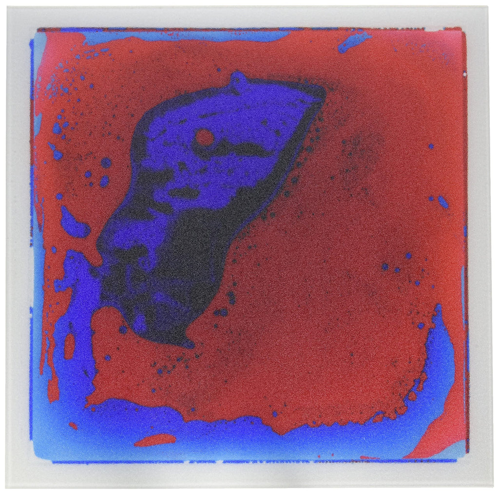 Art3d Single Liquid Dance Floor Tile – Blue-Red, 11.8" Square, Nontoxic PVC Sensory Mat