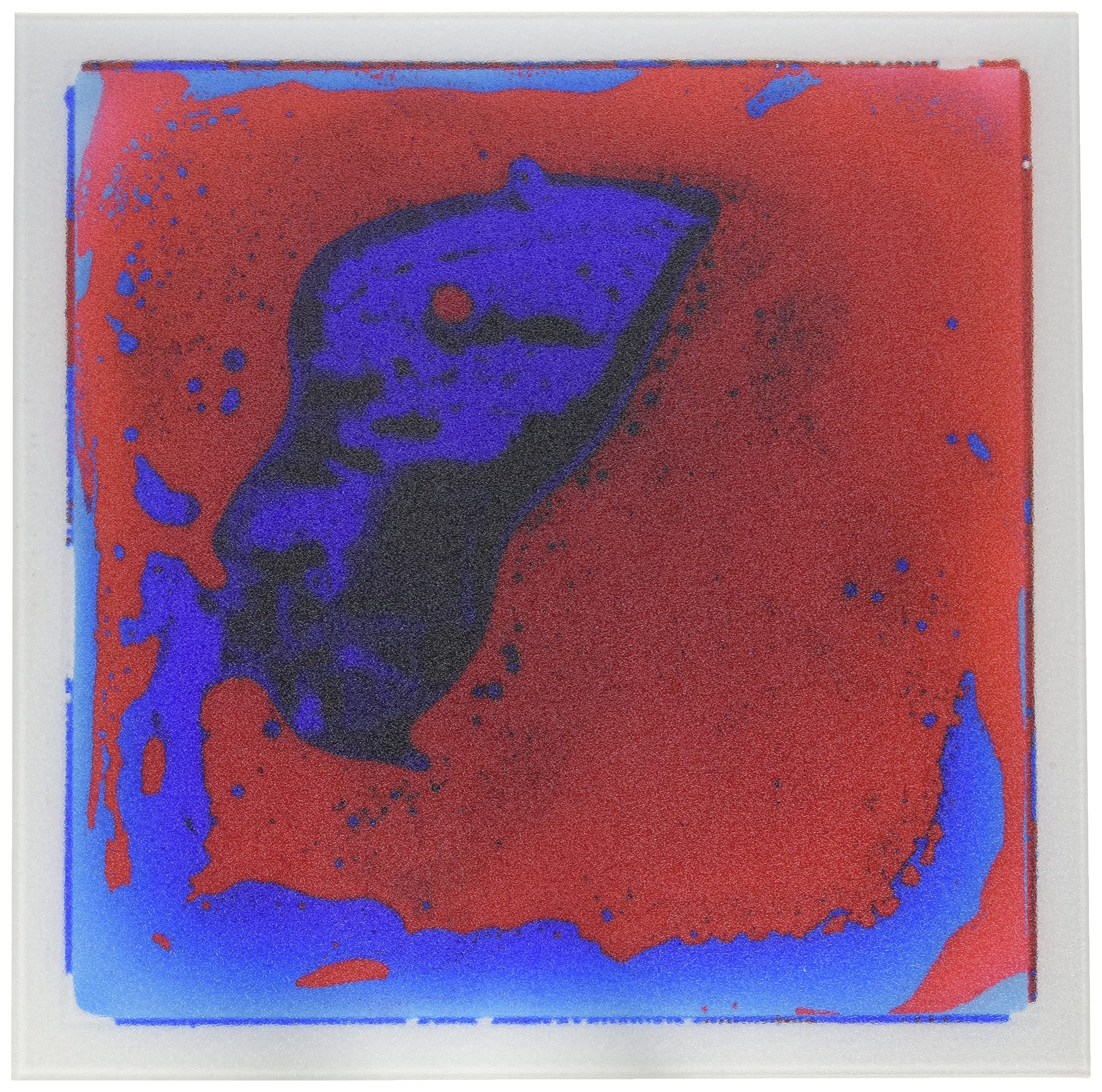 Art3d Single Liquid Dance Floor Tile – Blue-Red, 11.8" Square, Nontoxic PVC Sensory Mat