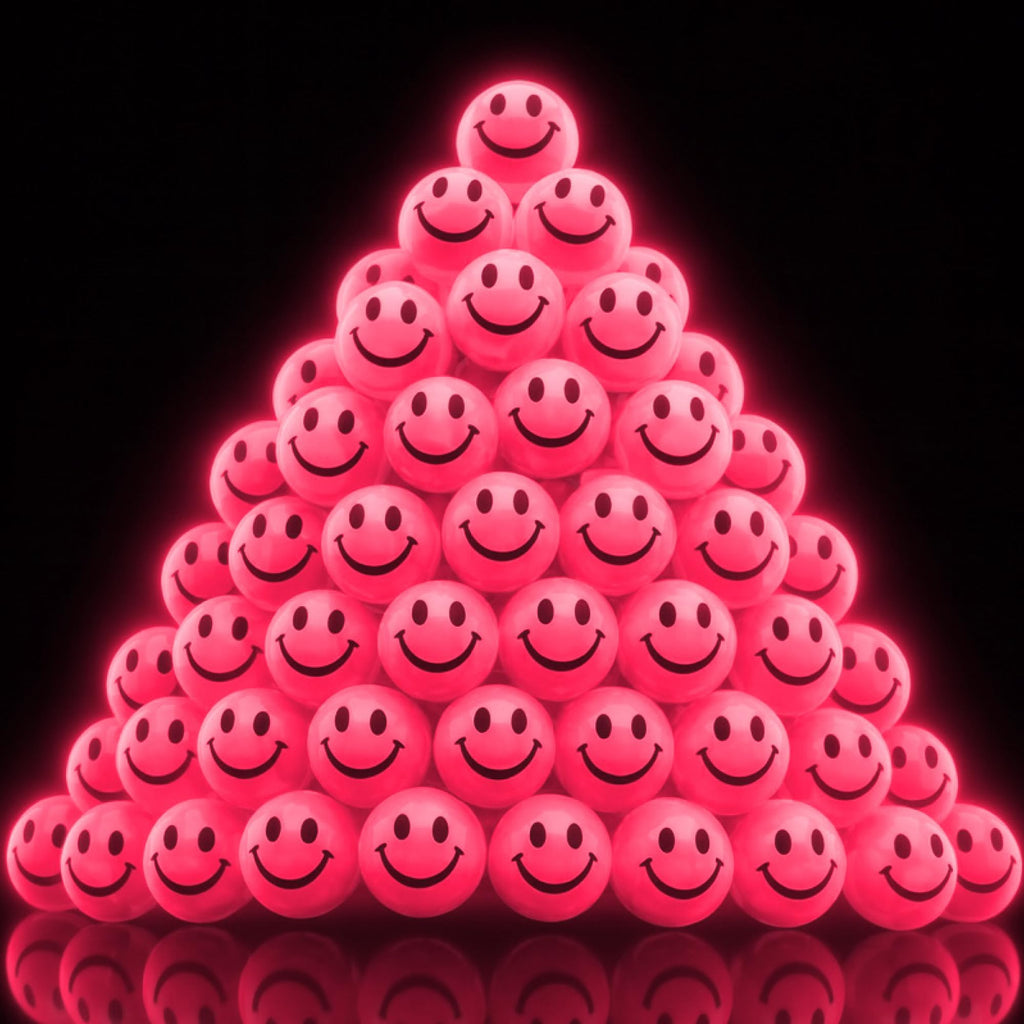 ArtCreativity 36-Pack Pink Glow-in-the-Dark Smile Face Bouncy Balls - 1-Inch High-Bounce Party Favors for Kids