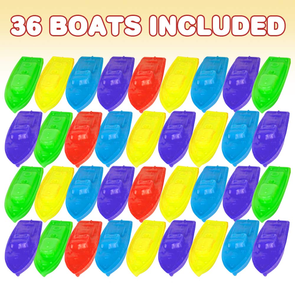 ArtCreativity Blow Mold Toy Boats - 36-Pack Floating Pool & Bath Toys for Kids