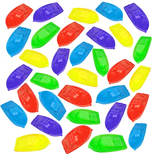 ArtCreativity Blow Mold Toy Boats - 36-Pack Floating Pool & Bath Toys for Kids