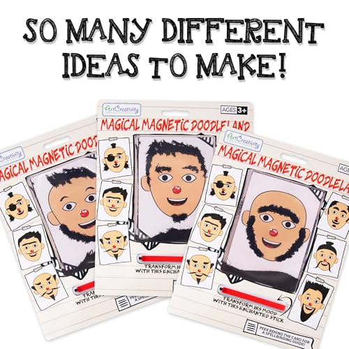 ArtCreativity Magnetic Drawing Face 2-Pack - Travel Doodle Board for Kids Ages 3+