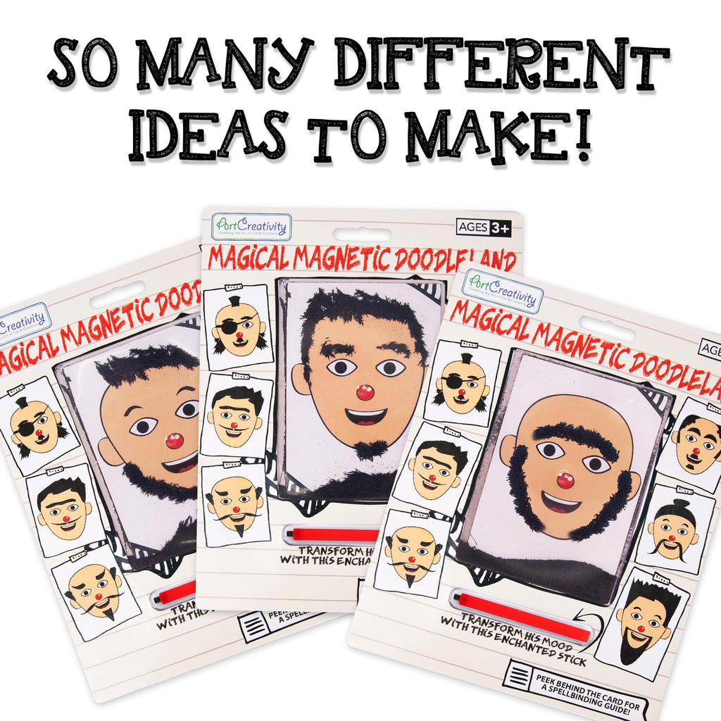 ArtCreativity Magnetic Drawing Face 2-Pack - Travel Doodle Board for Kids Ages 3+