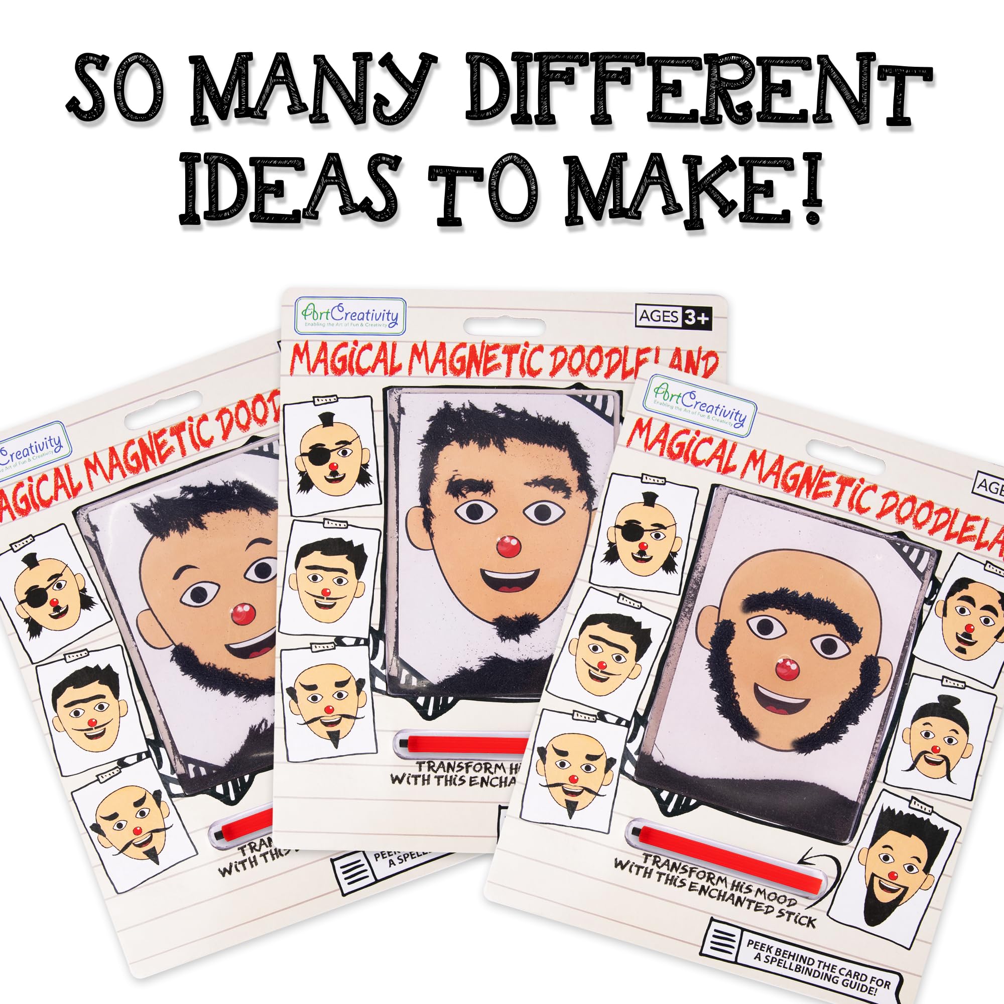 ArtCreativity Magnetic Drawing Face 2-Pack - Travel Doodle Board for Kids Ages 3+