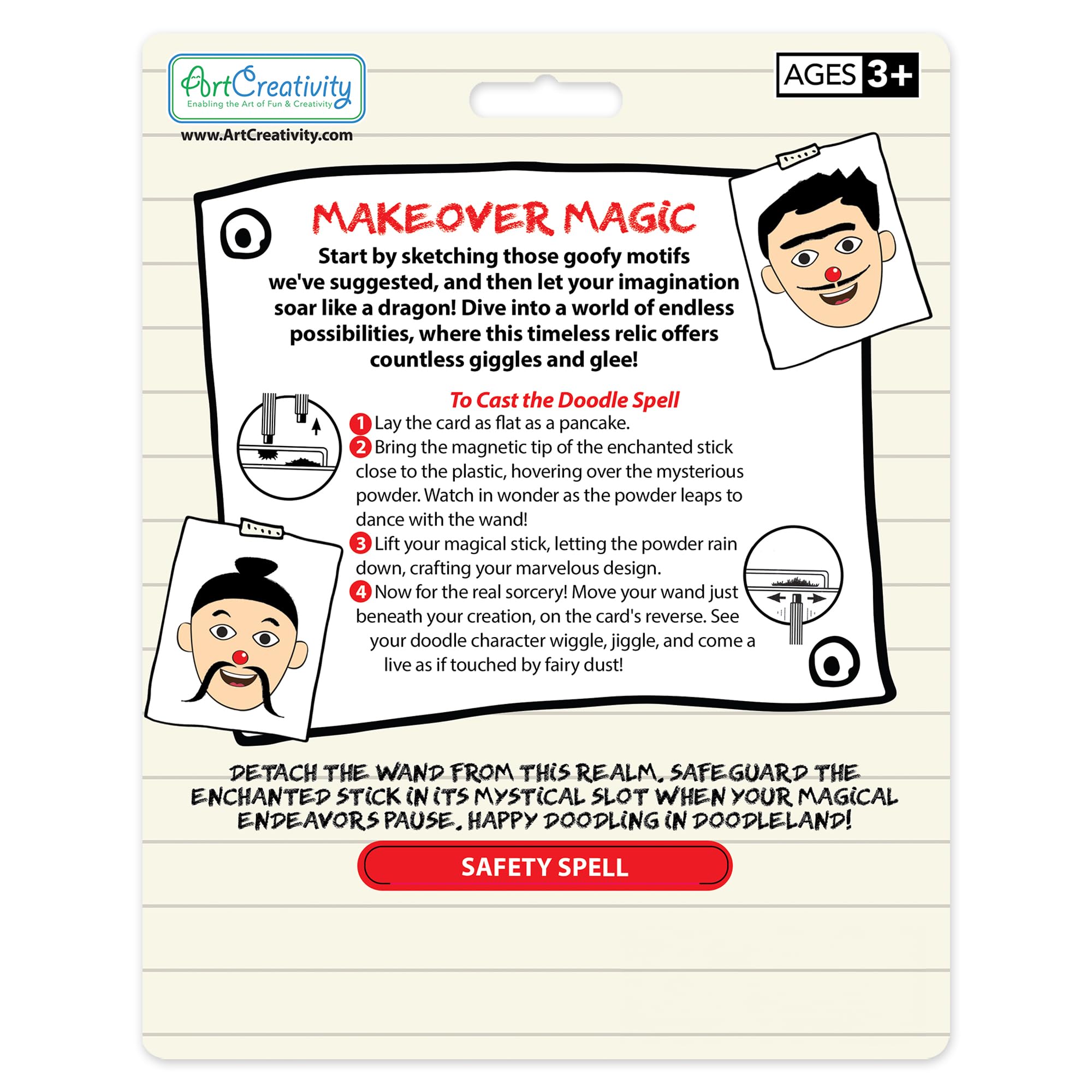 ArtCreativity Magnetic Drawing Face 2-Pack - Travel Doodle Board for Kids Ages 3+