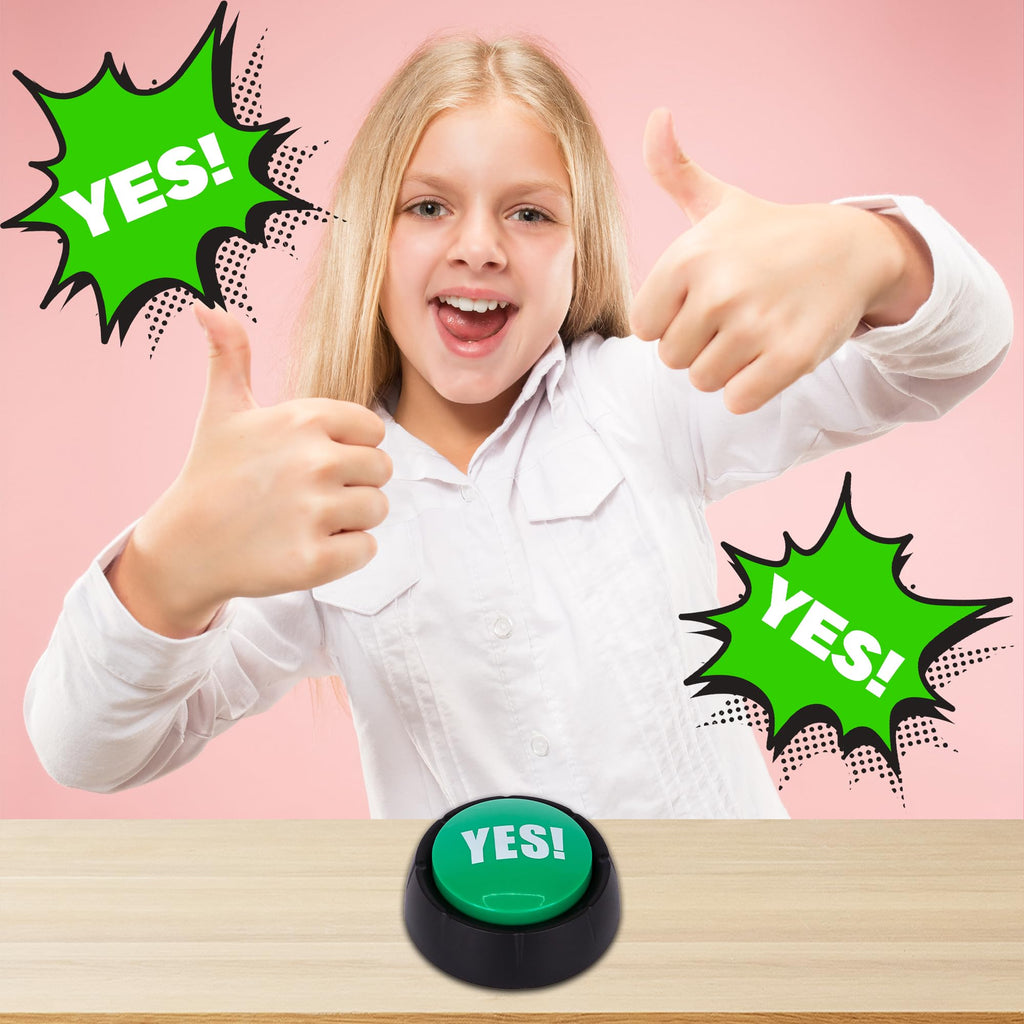 ArtCreativity Yes Button – Funny Desk Toy with 10 Sound Variations