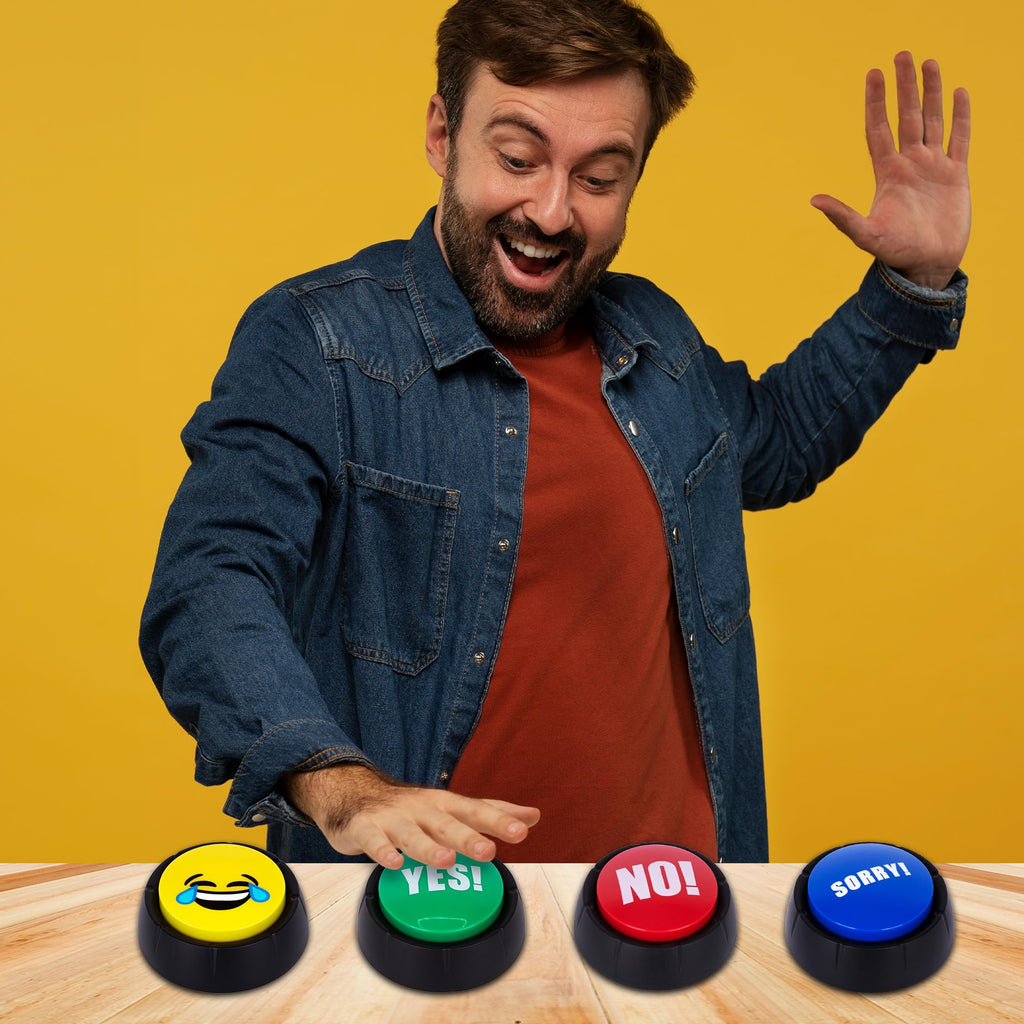 ArtCreativity Yes Button – Funny Desk Toy with 10 Sound Variations