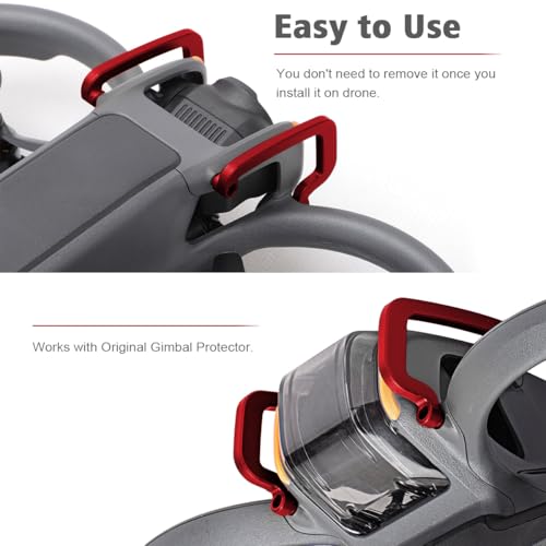 Arzroic Gimbal Guard for DJI Avata 2 – Red, Lightweight Aluminum Alloy Protector