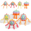 ASDTGOE 3D Printed Halloween Pumpkin Articulated Fidget Toy Set – 4 Multi-Color Movable Decorations