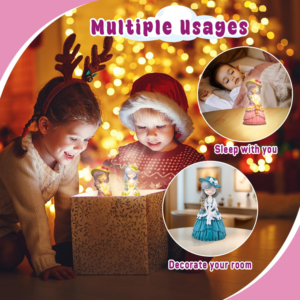 ASIOWELY Paint Your Own Princess Lamp Kit – DIY Night Light Craft for Kids Ages 3-12