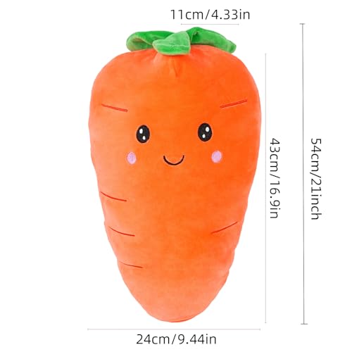ASkinds Cartoon Carrot Plush Toy – Soft Cotton Stuffed Carrot Pillow for Kids and Girls