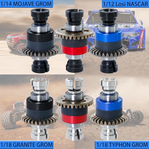 Assembled 30T 0.8Mod Steel Differential for ARRMA GROM & LOSI NASCAR AWD RC Cars