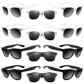 ASTARON 12 Pack Black and White Party Sunglasses for Events, Weddings, Pool Parties