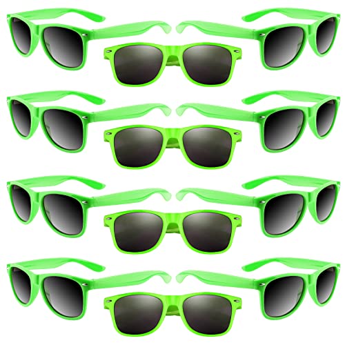 ASTARON 12 Pack Neon Party Sunglasses - Bulk Party Favors for Beach, Wedding, Pool, and Summer Events