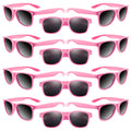 ASTARON 12-Pack Pink Party Sunglasses – Bulk Neon Favors for Beach Weddings, Pool Parties & Events