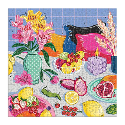 At the Table 500 Piece Puzzle by Galison - Colorful Fruit and Flower Jigsaw