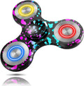 ATESSON Metal Fidget Spinner with LED Lights – Glow in the Dark, R188 Bearing, for Adults & Kids