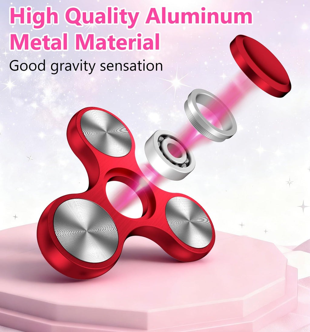 ATESSON Ultra Durable Stainless Steel Fidget Spinner – High Speed Precision Metal Toy for Stress Relief and Focus