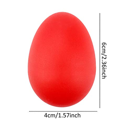 Augshy 18-Piece Plastic Egg Shaker Set – Bright Colors, DIY Paintable, Perfect for Easter and Music Learning