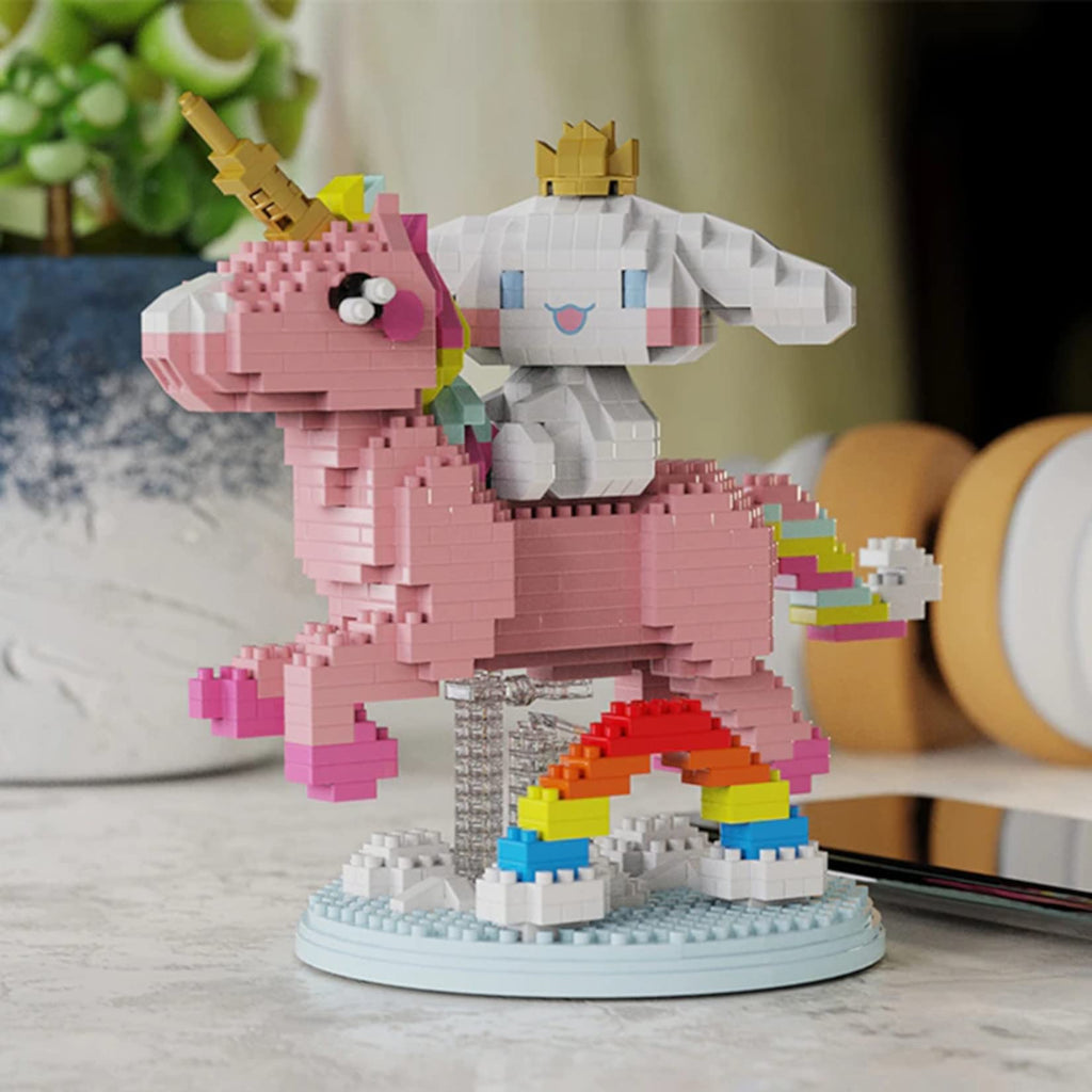 AUHORA Mini Building Blocks White Puppy 6033 – 949 Pieces Micro Blocks Set for Adults