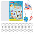 Auihiay 30-Piece Shrink Plastic Sheets Kit with Keychains and Jump Rings