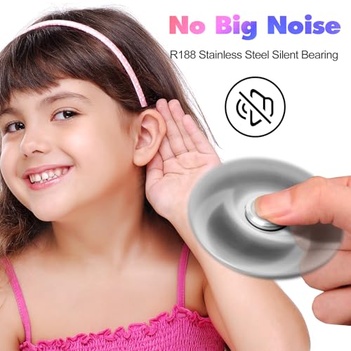 AUKARENY Metal Fidget Spinner – 3-8 Min Spin Time, Stainless Steel Bearing, ADHD Stress Relief Toy for Kids & Adults