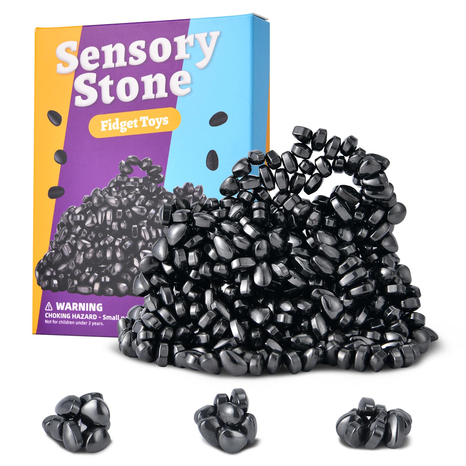 Aukit 550-Piece Ferrite Fidget Stones – Weak Magnetic Sensory Toys for Stress Relief and Focus for Adults and Teens