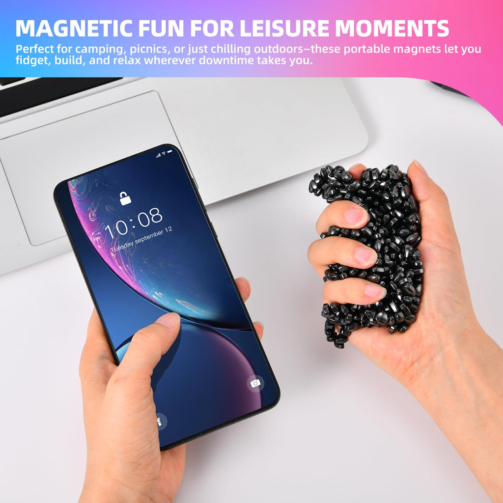 Aukit 550-Piece Ferrite Fidget Stones – Weak Magnetic Sensory Toys for Stress Relief and Focus for Adults and Teens