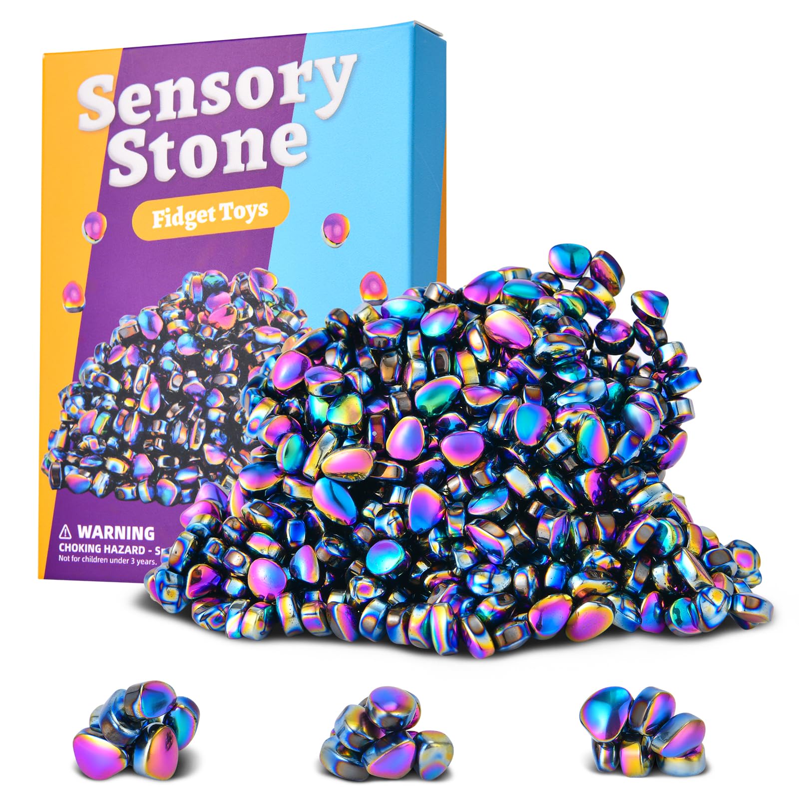 Aukit 550-Piece Fidget Toys for Adults - Magnetic Ferrite Stones Stress Relief Sensory Desk Toy