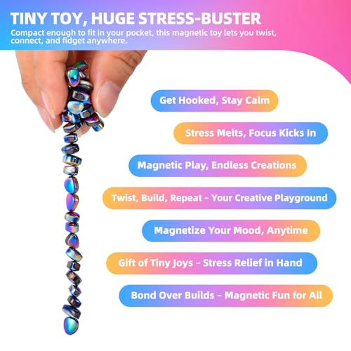 Aukit 550-Piece Fidget Toys for Adults - Magnetic Ferrite Stones Stress Relief Sensory Desk Toy