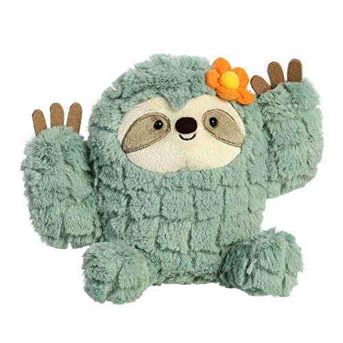 Aurora Cactus Sloth Stuffed Animal - 8 Inch Green Plush Toy from Cactus Kingdom