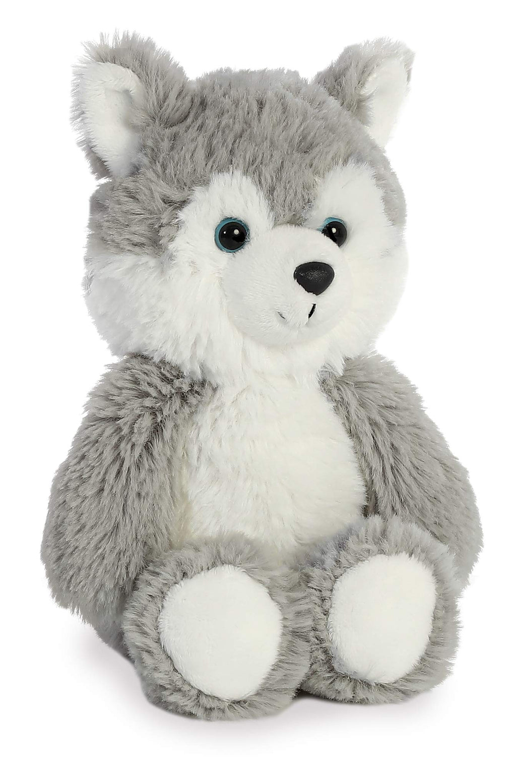 Aurora Cuddly Friends 8" Husky Plush, Grey Soft Fur Toy