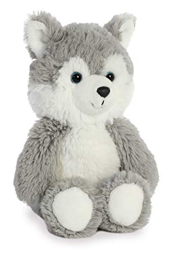 Aurora Cuddly Friends 8" Husky Plush, Grey Soft Fur Toy
