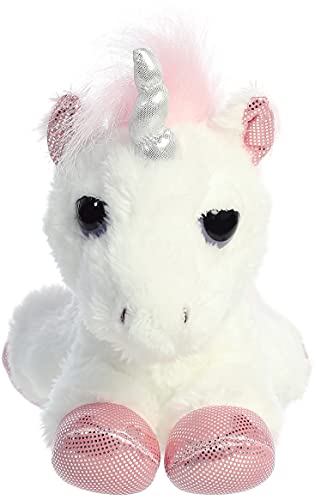 Aurora Dreamy Eyes Heavenly Unicorn Plush, 10" White with Sleepy Eyes