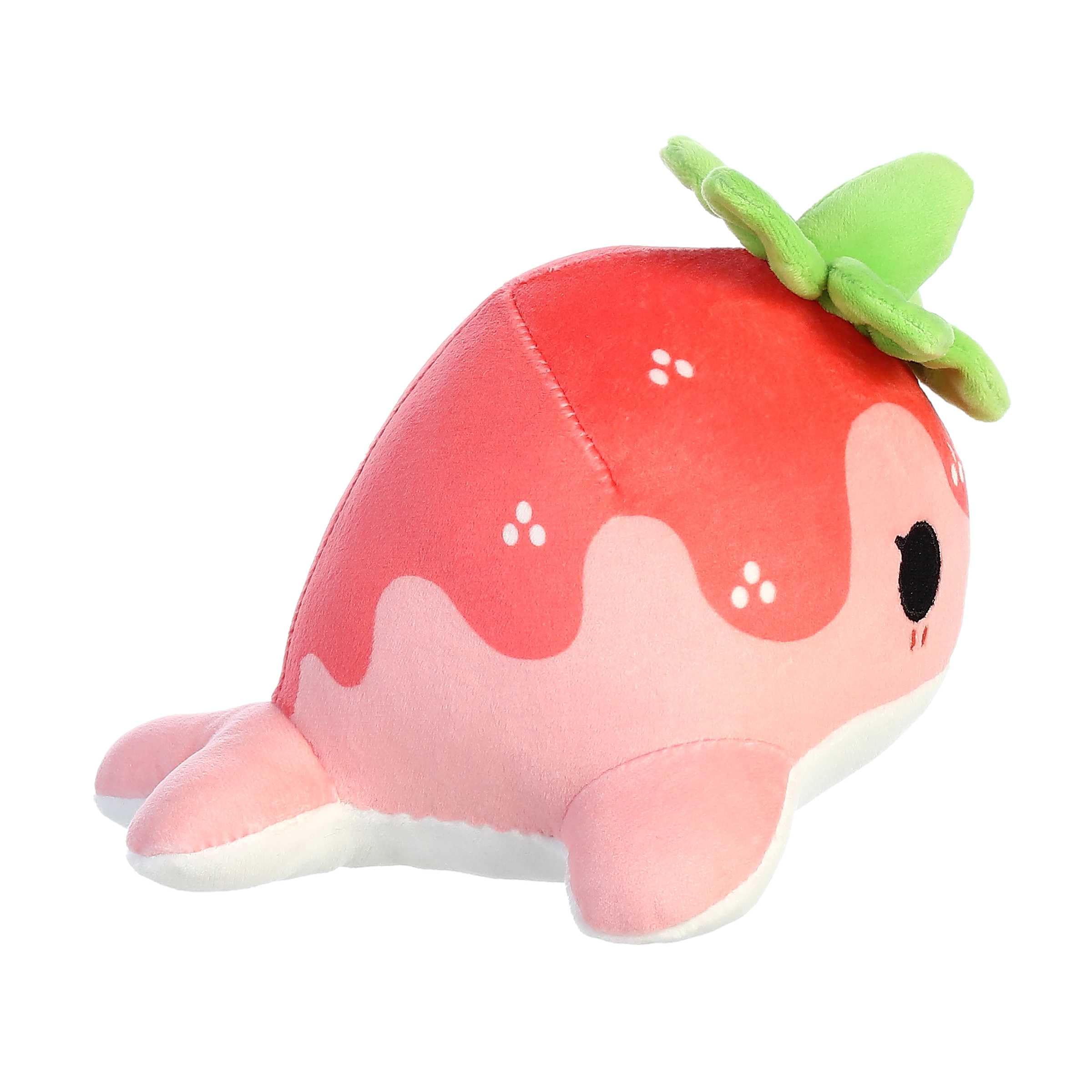 Aurora® Enchanting Tasty Peach® Strawberry Nomwhal - 8 Inch Pink Stuffed Animal