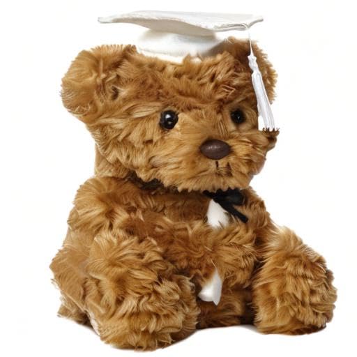 Aurora Graduation Bear Plush – 8.5-Inch Soft Keepsake with Cap and Diploma