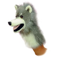 Aurora Interactive Hand Puppet Wolfgang – Soft Wolf Plush Toy for Storytelling, Gray 9 Inch
