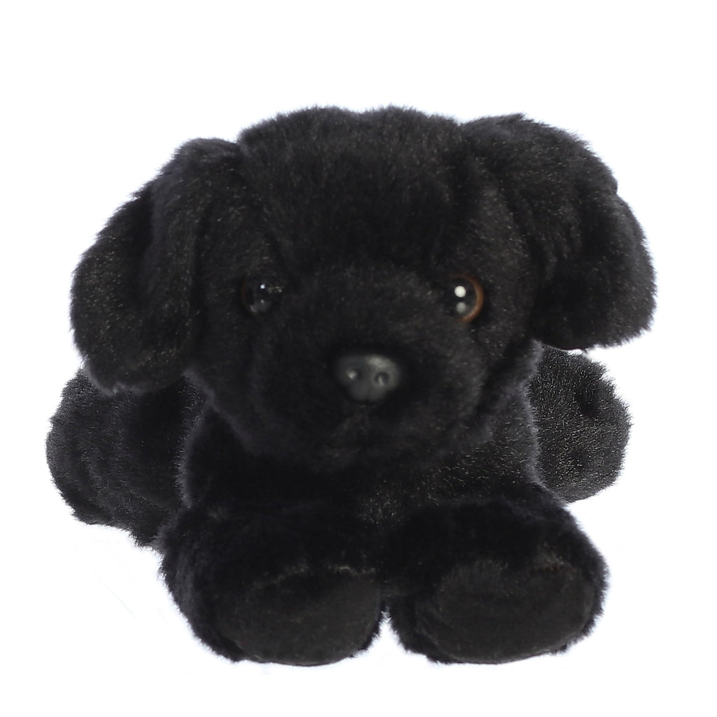 Aurora Mini Flopsie Blackie Stuffed Animal – 8-Inch Black Labrador Plush, Soft and Cuddly