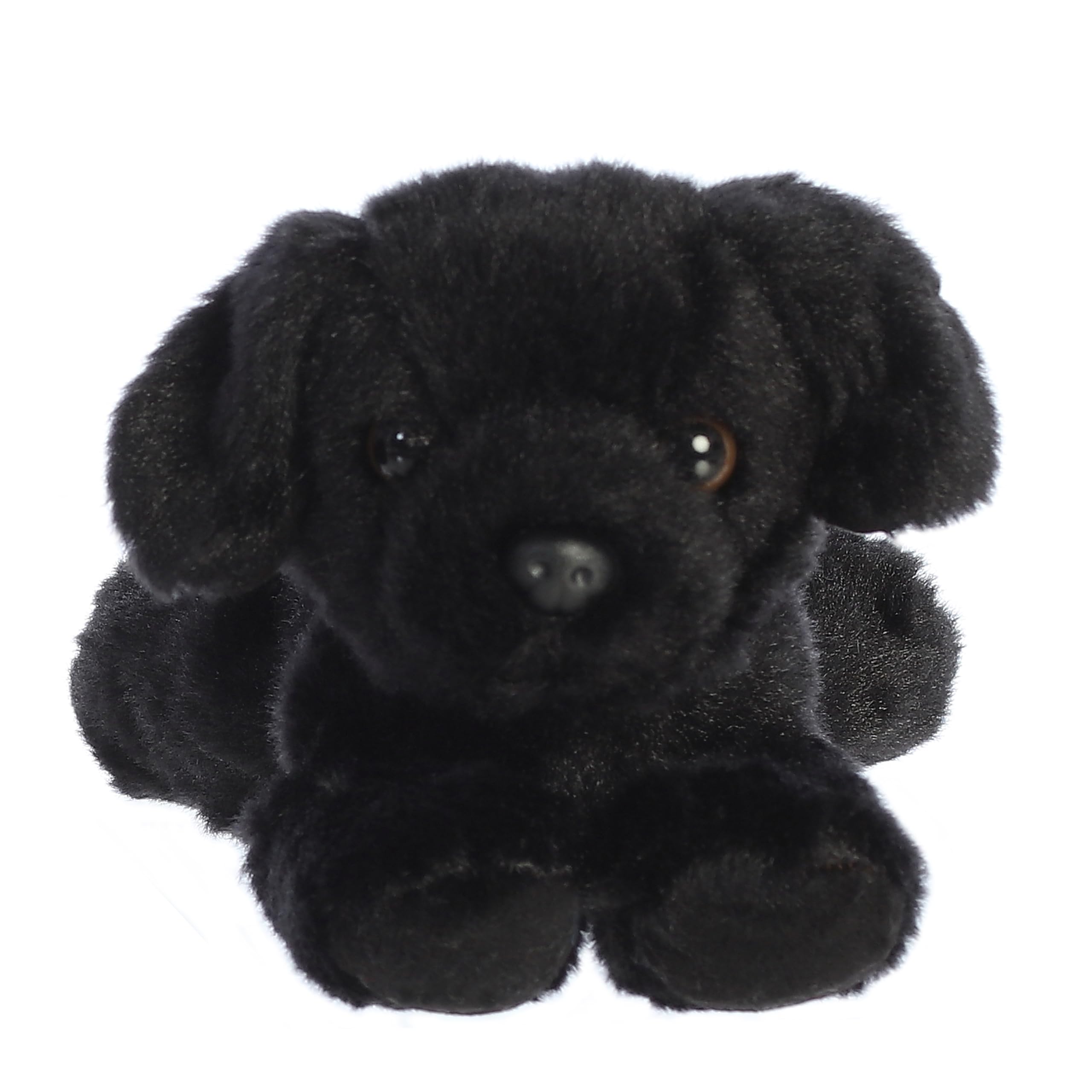 Aurora Mini Flopsie Blackie Stuffed Animal – 8-Inch Black Labrador Plush, Soft and Cuddly